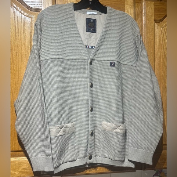 Green Coast Beige Wool Cardigan Sweater Men’s Large 48 Made in Italy EUC - Picture 4 of 7